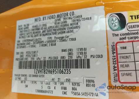 2009 Ford Mustang Gt/Gt Premium from USA, damaged, VIN 1ZVHT82H695106235